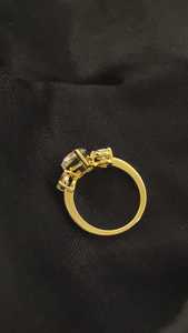 สายรัดหัวใจ CVD ประดับเพชรสีทอง14K แหวนน่ารักเรียบง่ายพร้อมใบรับรอง IGI สำหรับผู้หญิง - Product Image 2