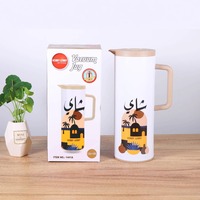 VF40 Varios colores Estilo Recarga de vidrio Cuerpo de plástico Jarra de agua Botella Termo de té Cafetera árabe