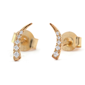 ต่างหูเพชรสีทองแฟชั่นใหม่ทำด้วยมือสีทอง14K ทำด้วยมือผู้ผลิตเครื่องประดับผลิตใน10K/18K - Product Image 2