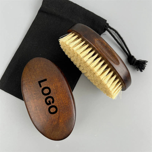 Brosse à barbe en bois MORGANS INDUSTRIES avec poils naturels et peigne, idéale pour les voyages et respectueuse de l'environnement, pour l'entretien de la barbe - Product Image 1