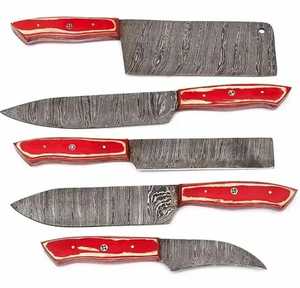 Prix de gros 1 pièce Couteau de chef Santoku moderne en bois et acier inoxydable de marque personnalisée avec étui en cuir - Product Image 2