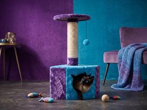 Warm Comfort <b>Cat</b> Scratcher – Cozy All-in-One <b>Cat</b> Bed & <b>Scratching</b> Pad, Self-Warming, Soft, Premium <b>Cat</b> Lounge 36*36*72 - Product Image 6