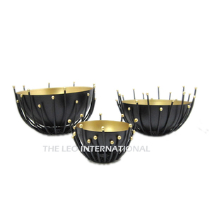 Juego de 7 piezas de color esmaltado con tazón, bandeja y cuchara, de aluminio y madera, forma redonda, característica sostenible - Product Image 6