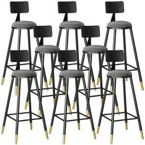 Tabouret de bar en fer d'inspiration vintage conçu avec une attention aux détails idéal pour les intérieurs haut de gamme et tendance - Product Image 2