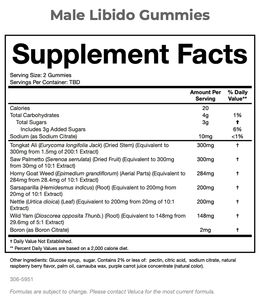 Los más vendidos Horny Goat Weed Saw Palmetto Gummy Male Libido Mejora los suplementos de hierbas Gomitas Botellas de PET Etiqueta privada - Product Image 4