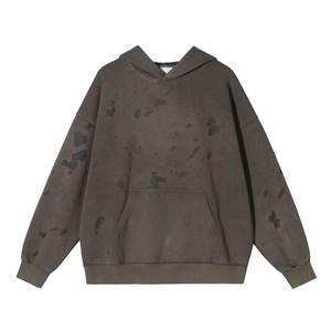 เสื้อมีฮู้ดสำหรับผู้ชายเป็นมิตรกับสิ่งแวดล้อมมีการออกแบบที่ไม่ซ้ำใครแบบสวมหัวและปักลายเทคนิคสีพื้น - Product Image 6