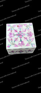 Boîte à bijoux en marbre faite à la main avec un design élégant pour les cadeaux et la boîte de rangement de bijoux à vendre - Product Image 4