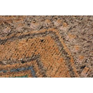 Tapis vintage 3,7x10,5 pieds, tapis turc, tapis floral brun en laine - Product Image 5