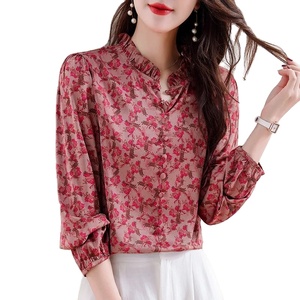 New Custom 3d Sublimation <b>Collar</b> Shirt Breathable Women's Shirts Collection 100% Cotton Full Sleeves Casual Shirts - Product Image 1