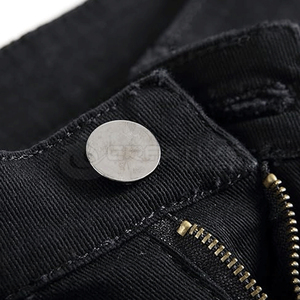 กางเกงขาสั้นผ้ายีนส์สำหรับผู้ชายปรับแต่งได้ปรับแต่งได้กางเกงเอวกลางแบบลำลองแห้งเร็วแบบมีเชือกรูดสไตล์กางเกงยีนส์ซักขาดๆ - Product Image 4