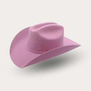 Chapeau de cowboy en feutre brodé à la main, à large bord, plusieurs couleurs disponibles, pour usage décontracté en extérieur, unisexe, toutes saisons - Product Image 1