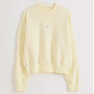 Sudadera con Logotipo Estampado OEM, Sudadera Holgada y Cómoda para Mujer, de Color Sólido, Transpirable, de Punto, de Manga Larga, para Otoño - Product Image 4