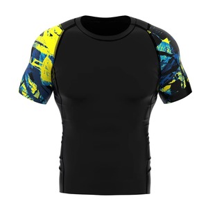 MMA Rash Guard Custom Printed Sublimation <b>Compression</b> <b>Shirt</b> BJJ Full Sleeve Gym Wear Quick Dry Spandex/Polyester Men's - Product Image 6