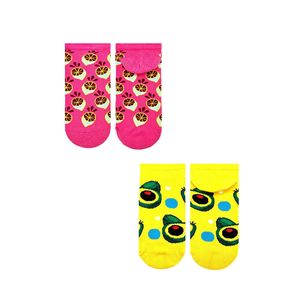 Caja de calcetines coloridos con estampado de frutas para niños de 10 piezas - Product Image 2