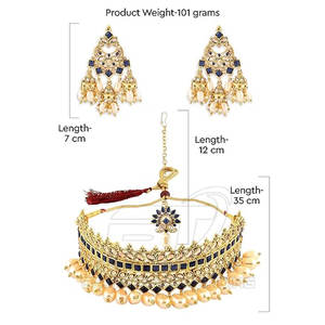 Ensemble de bijoux pour femmes élégants pour les fêtes, bijoux de luxe en perles, bijoux de mariage, collier en cristal pour femmes - Product Image 4