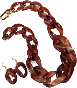 สร้อยคอเรซิ่นแบบใหม่ไม่ซ้ำใคร ของขวัญเครื่องประดับ สร้อยคอโซ่เรซิ่นอีพ็อกซี่จากอินเดีย มีสินค้าในสต็อก สร้อยคออะซิเตทรูปเต่าเรซิ่นวินเทจ - Product Image 6