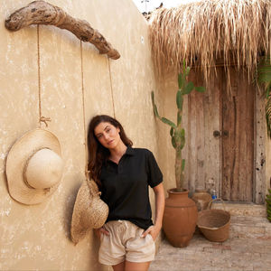 BEAM Unisex Casual Heavy Weight Short Sleeve T-<b>Shirt</b> 100% Cotton Nonwoven Enzyme Washed Blank Solid Plus Size Quick Dry - Product Image 5