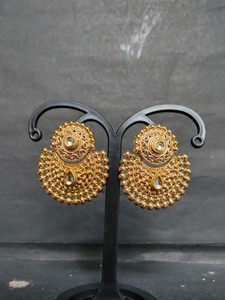 Traditional Earrings Set with 22CT Gold Plated Round Shaped Trendy Designed Fancy Earrings Set <b>for</b> <b>Sale</b> by Exporters - Product Image 2