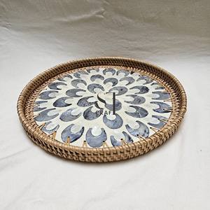 สินค้ายอดนิยมหวายแม่มุกเสิร์ฟถาดตกแต่งบนโต๊ะอาหารแม่มุกถาดเก็บMade in Vietnam - Product Image 4