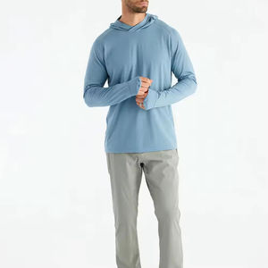 Pull à capuche de pêche respirant personnalisable pour hommes 100% polyester imperméable avec motifs personnalisés et logo à vendre - Product Image 4