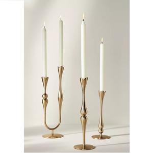 Bougeoir en métal finition antique bougeoir pour éclairage et décoration de la maison ensemble bougeoir décoratif élégant - Product Image 6