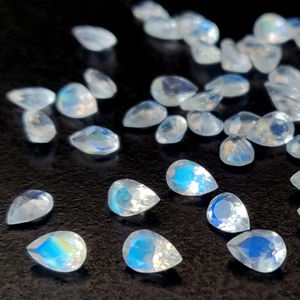 Piedra lunar de arcoíris Natural corte de pera 6x9mm facetado azul fino llamativo calidad AAA-piedra lunar de arcoíris llamativa azul superior piedra preciosa suelta - Product Image 4