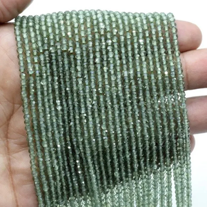 Compre en línea cuentas redondas facetadas de apatita verde natural cuentas de piedras preciosas sueltas pulidas para la fabricación de joyas a un precio asequible - Product Image 2
