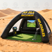 Portable Pop Up Golf Course Simulateur Enceinte Commercial Blow Up Chapiteau Tentes Extérieures Cage De Golf à Vendre