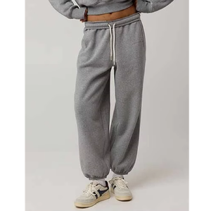 Pantalon évasé personnalisé pour femmes surdimensionné en coton Joggers Street Wear Pantalon de survêtement baggy avec motif uni Pantalon vierge - Product Image 1