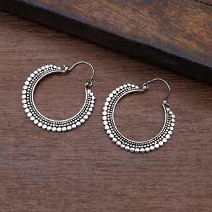 Pendientes de Aro Mandala de Plata de Ley 925, Modernos y Populares, Joyería Espiritual de Yoga, Regalo, 10 GRMS para Mujer - Product Image 4