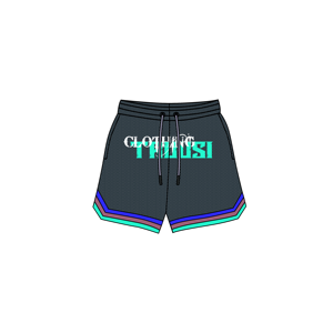 Vente en gros Pantalon de sport en maille taille moyenne longueur genou avec poches Short de base avec logo personnalisé Short de plage basique EE motif solide - Product Image 5