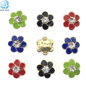 Couvertures de boutons en alliage de Zinc camélia en émail exquis <span class=keywords><strong>pour</strong></span> femmes chemise vêtement perle <span class=keywords><strong>bouton</strong></span> Clip bijou accessoires ornement - Product Image 3