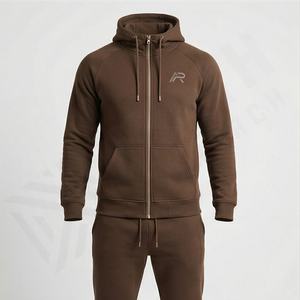 Conjuntos Deportivos Personalizados al por Mayor para Hombre, Sudadera con Capucha y Pantalones Deportivos para Gimnasio y Fitness, 100% Algodón, Tallas Grandes, Ropa de Invierno para Exteriores - Product Image 1