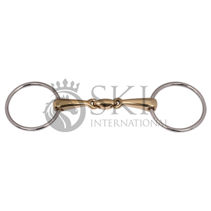 Logotipo personalizable Cobre Single Jointed SS Anillo suelto Snaffle Bit Secure Riding Horse Producto ecuestre - Product Image 2