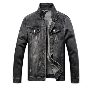 Chaqueta vaquera de manga vaquera de estilo Vintage con cuello levantado bordado Lino Shell tamaños todos los hombres parejas otoño-desgaste al por mayor - Product Image 2