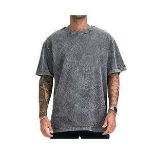 ผู้ผลิตเสื้อยืดล้างกรดผลิตในปากีสถานสไตล์วินเทจน้ําหนักหนักขายดีที่สุดล้างกรดเสื้อยืดสไตล์วินเทจ - Product Image 1