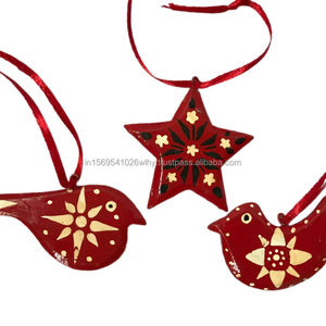 Fait à la main Kashmiri papier mâché grande boule ornements de noël haute qualité bricolage décor à la maison artisanat en gros mousse matériel peinture - Product Image 4