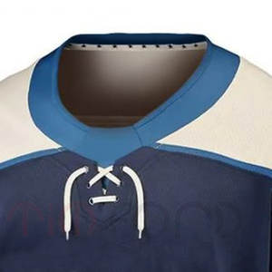 Nouvelle Arrivée Maillot de Hockey sur Glace Unisexe 100% Polyester de Haute Qualité avec Logo Personnalisé Ensemble de Vêtements de Sport à Lacets - Product Image 4