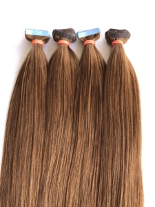 Calidad superior 100% cutícula alineada 24 ''vendedor indio color de cabello de donante único #6 Paquete de cinta exportado precio al por mayor - Product Image 5