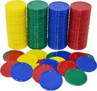 Disque en plastique de 37mm couleur en plastique petite pièce de jeu de puces accessoires de jouets pour enfants artisanat en plastique