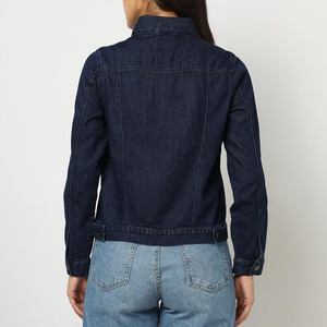 Veste en jean pour femme de qualité supérieure avec design élégant boutonné Couleur unique Remplissage respirant en coton Processus tricoté - Product Image 3