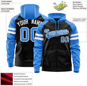 Sudadera Premium con cremallera personalizada para equipos con nombre y número personalizados, elegante Logotipo de equipo bordado - Product Image 3