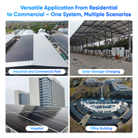 Système d'énergie solaire hybride Sunevo 100 kW 125 kW 500 kW, kit complet avec panneau mono pour usage commercial et industriel, connecté au réseau ou hors réseau