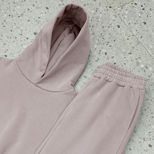 Hiver Hommes OEM ODM Léger Baggy Boxy Hoodies Pantalons Survêtements Haute Qualité French Terry Plain Respirant Tracksuits - Product Image 5