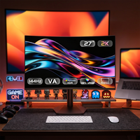 Moniteur de jeu LCD IPS 2K Seaview 32 pouces, 180 Hz, temps de réponse de 1 ms, 99 % sRGB, PS5/ Design sans cadre, interface DP, gameplay fluide