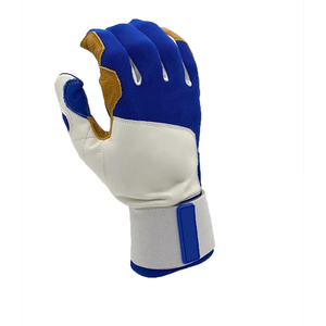 QASWA SPORTS Professional Heavy Duty Lightweight Comfortable Strong Grip Custom Size Logo Blue White Original Leather <b>Baseball</b> - Product Image 1