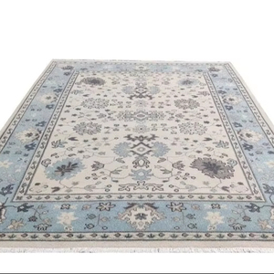 Best-seller Tapis Oushak vintage artisanal au design unique Tapis noués à la main pour le salon - Product Image 1