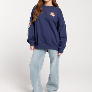 Venta caliente Streetwear Workout Women Pullover Hoodies Custom Logo Sudadera Oversize Mujer Crewneck Hoodie para niñas - Product Image 4