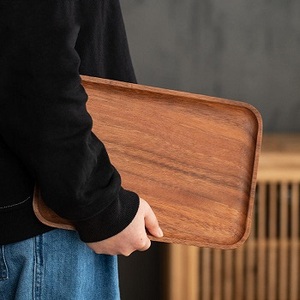 Petite Assiette de Service en Bois d'Acacia de f s international - Product Image 1