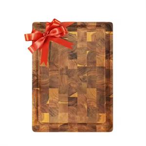 Customized Luxury End Grain 40x30 Acacia Wood Cutting <b>Board</b> High Quality Kitchen <b>Tool</b> for Chopping Juice New Size Kitchenware - Product Image 2